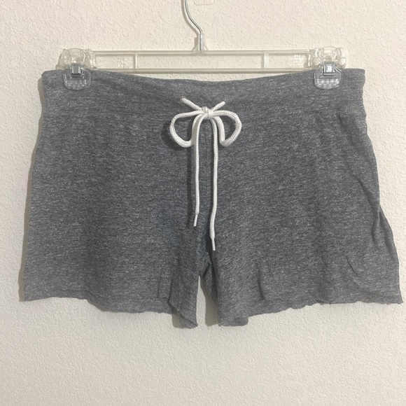 Monrow Pants - MONROW Women's Light Weight Vintage Style Cotton Shorts GRAY Size  L